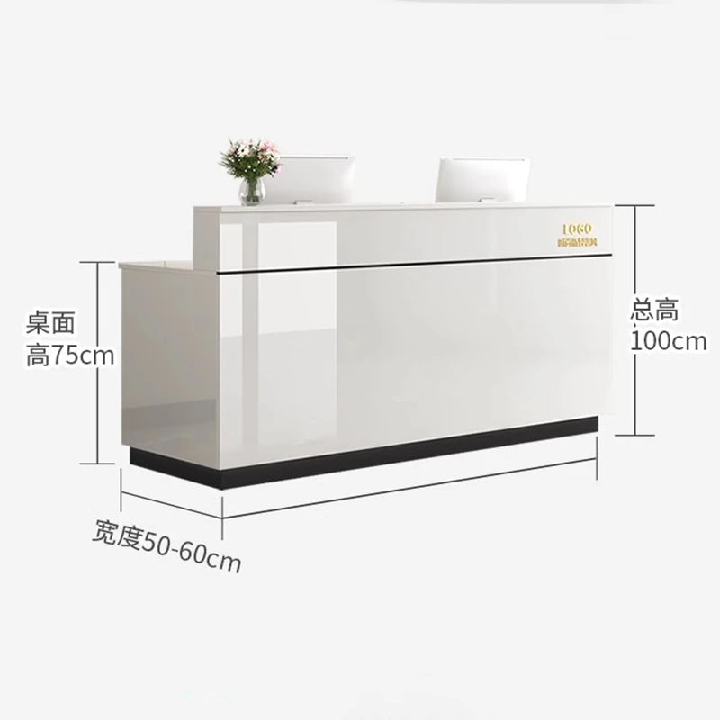 Counter Desk For Shops Counter Reception Beauty Salon Reception Desk Cashier Drawers Empfangstheke Kosmetik Office Furniture