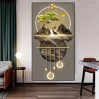 Elegant Modern Abstract Camellia Canvas Wall Art Posters, Frameless Botanical White Flower and Gold Leaf Painting, Perfect for E