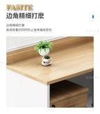 Simple modern financial desk and chair combination with dual workstation booth for office work