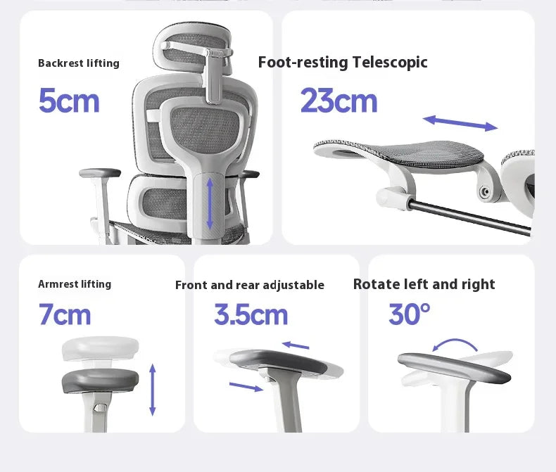Foot Rest Chair Ergonomic Gaming Chairs Computer Comfortable Wheels Massage Adjustable Sedia Da Ufficio Office Furniture