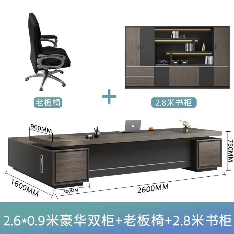 Boss desk light luxury chairperson room manager chair combination simple modern president desk furniture