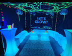 Illuminated High Bar Table and Chair Party Glowing Plastic Bar Led Light up Cocktail Table Set for Events