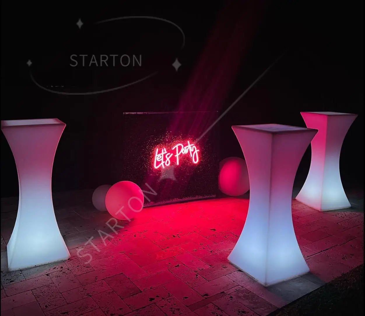 Modern LED Glowing Bar Table Color-Changing Waterproof Light-Up Furniture for Home Hotel Events Garden Wedding Nightclub