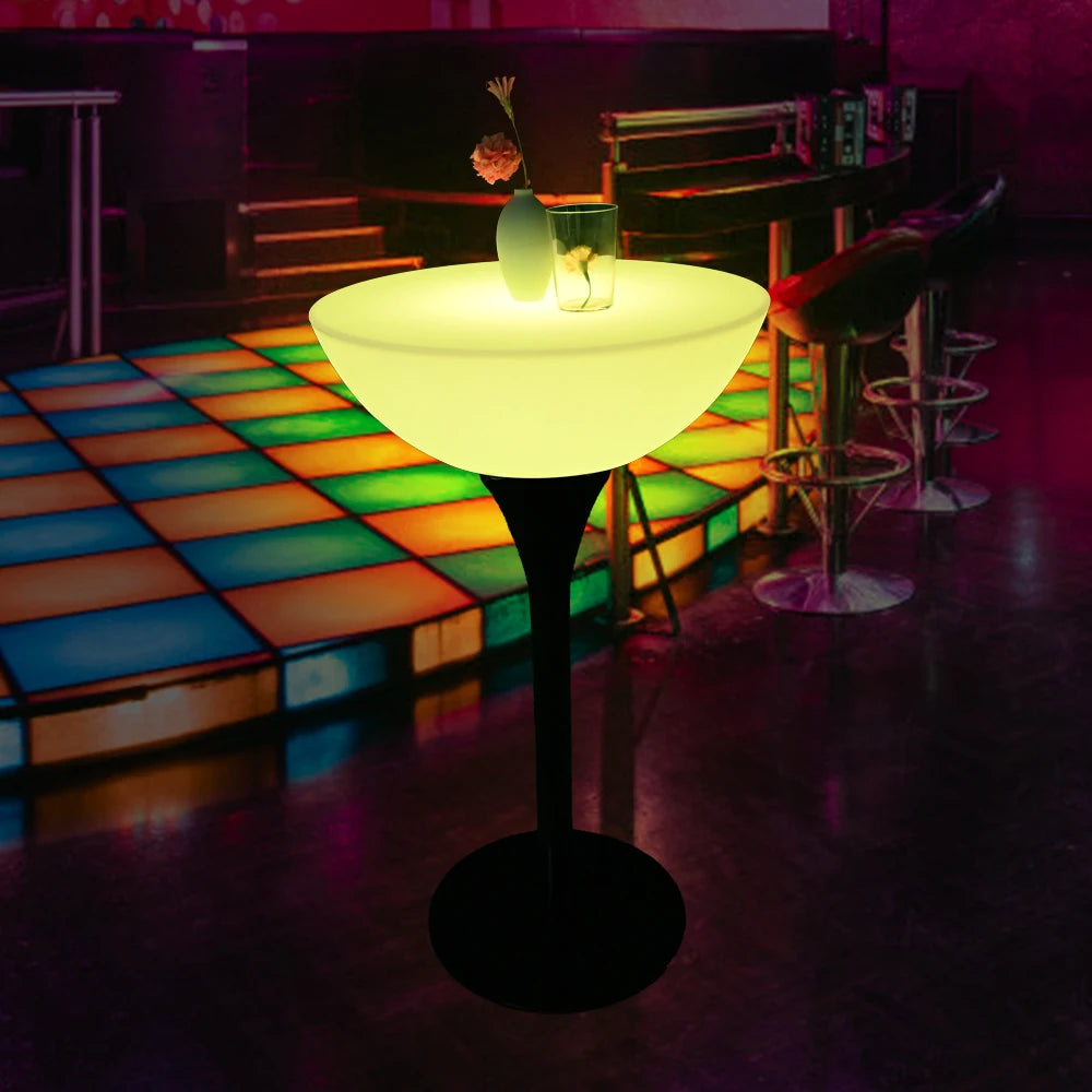 Outdoor Garden Bar Furniture Set LED Chair Bar Stool Sofa Table CE Certified for Hotel Villa Supermarket Made Durable Plastic