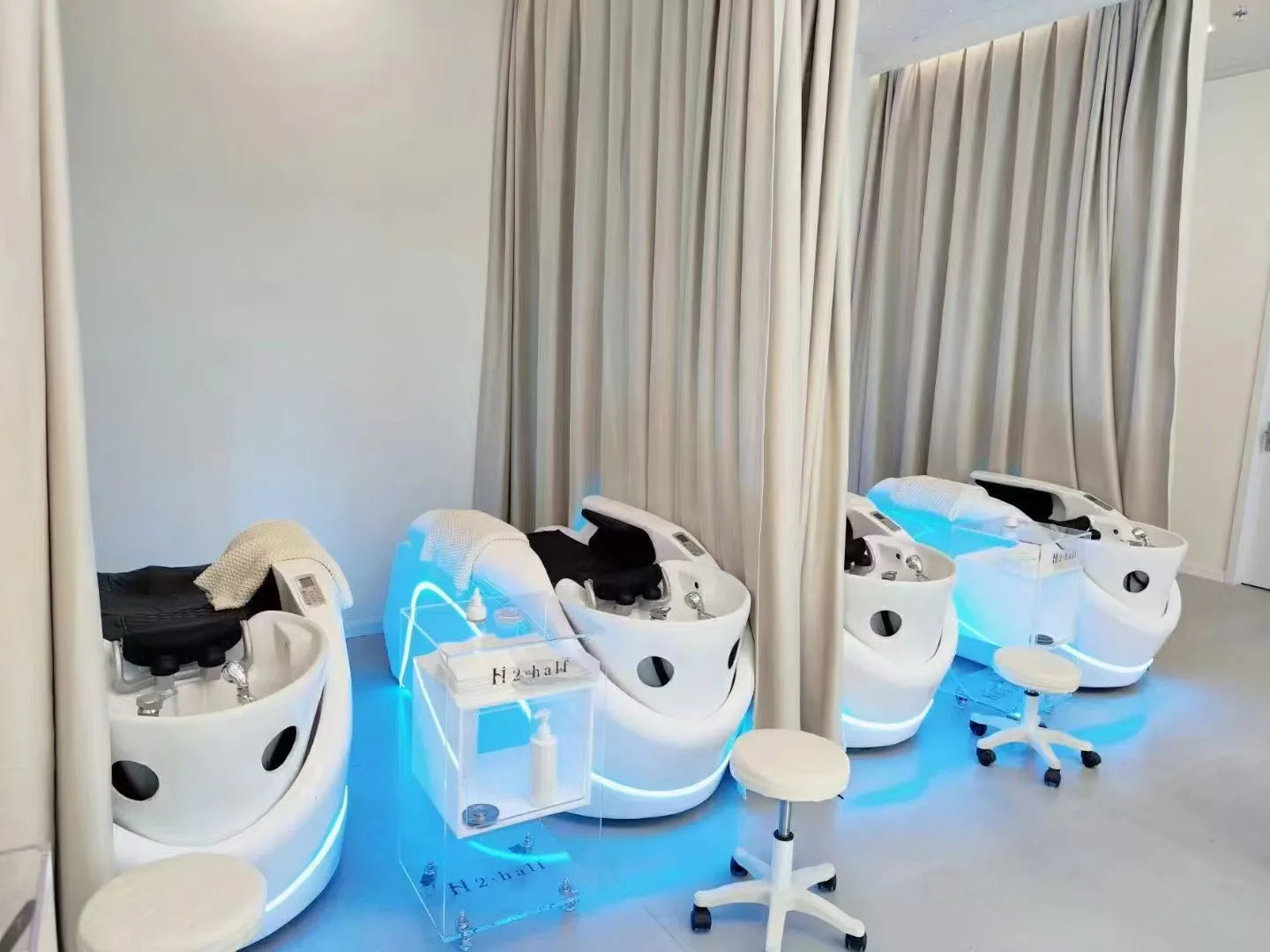 Plug In Automatic Massage Shampoo Bed Built in Electric Massager, Hair Salon Head SPA Hydrotherapy Commercial Salon Furniture