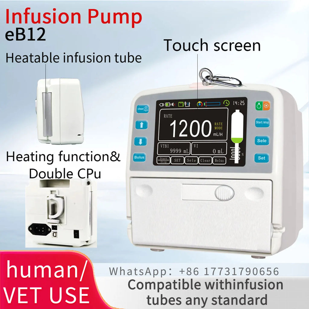 Infusion pump can heat the infusion tube, which can match a variety of tubes, both human and veterinary can be used.