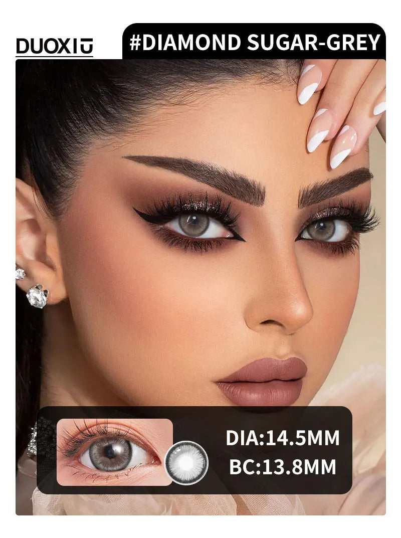 Duoxiu Contact Lenses 2Pcs Blue Green Contact Lenses Color Permanent Makeup Machine Changing Pupil and Eyes Color Fashion Lenses