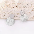 Geometric Metal Round Earrings