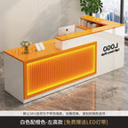 Luxury Simple Reception Desk Logo Salon Decorations Modern Reception Desk Office Beauty Mostrador Recepción Commercial Furniture