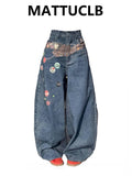 Y2K Japanese Print Baggy Jeans