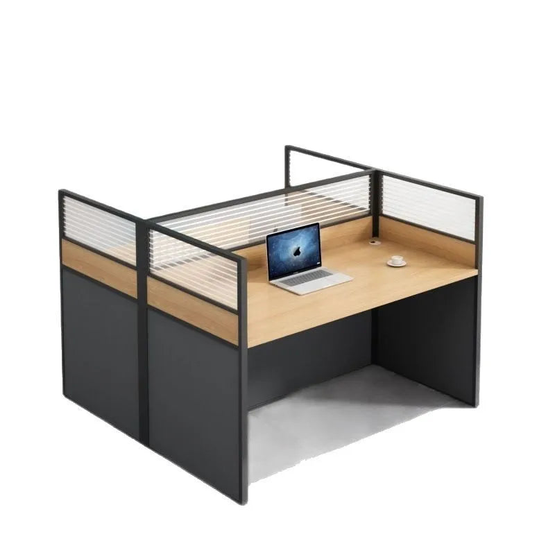 Office table and chair combination workstation desk staff table single 4 person multi-person screen computer table and chair