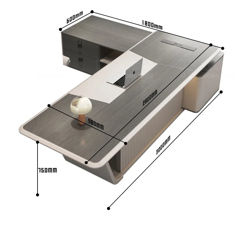 Boss's desk is simple, modern table and chair combination, advanced sense, large class desk, single presiden