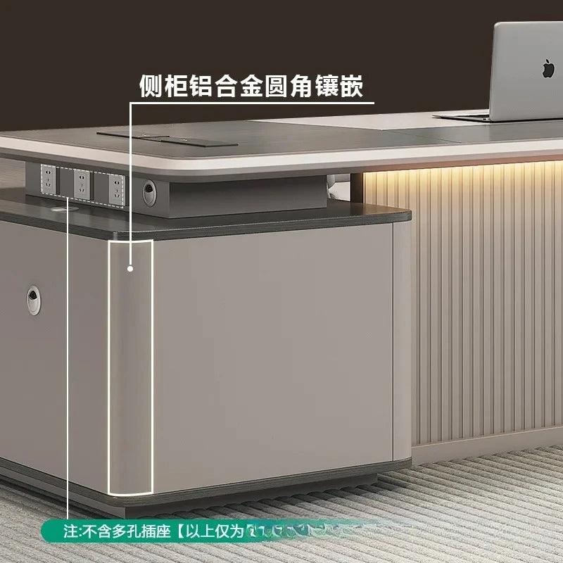 Boss's desk is simple, modern table and chair combination, advanced sense, large class desk, single presiden