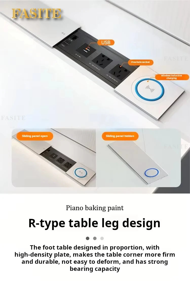 Modern new president's office desk and chair white high-end design office furniture