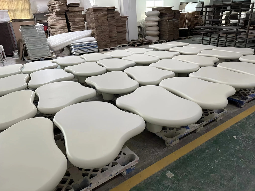 Nordic Clouds Coffee Table - Cream Modern Minimalist Tea Table for Living Room Furniture