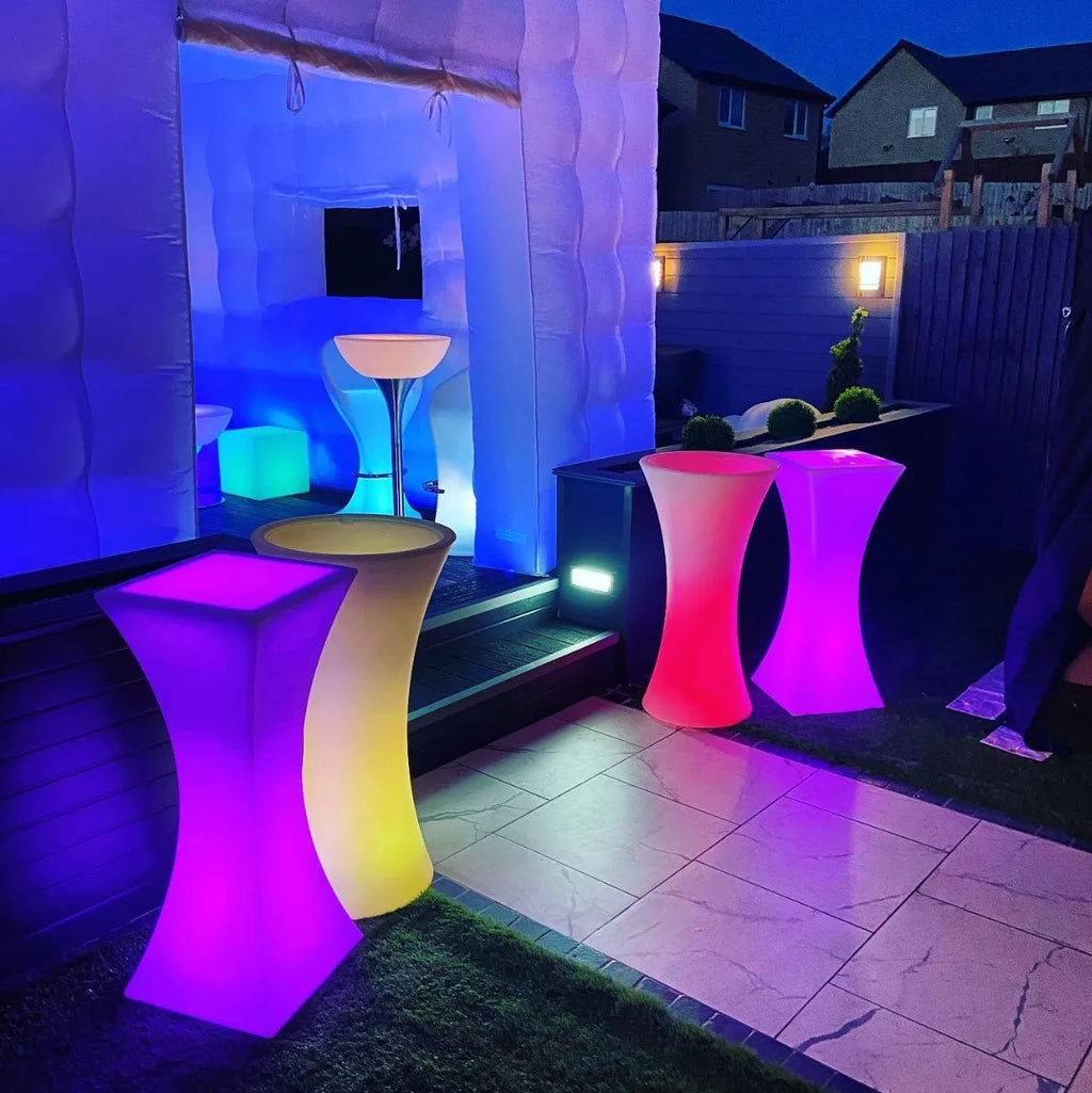 Modern LED Glowing Bar Table Color-Changing Waterproof Light-Up Furniture for Home Hotel Events Garden Wedding Nightclub