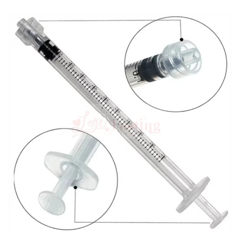 20pcs 1ML 5ML 10ML 20pcs Plastic Luer Lock Syringes Measure Perfume Rinse Disposable Sampler Injector Measuring Injection Syring