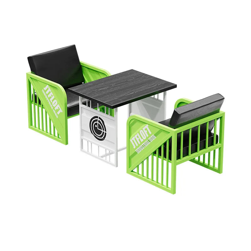 Industrial style Internet celebrity milk tea shop table and chair combination bar hot pot burger hotel coffee western restaurant