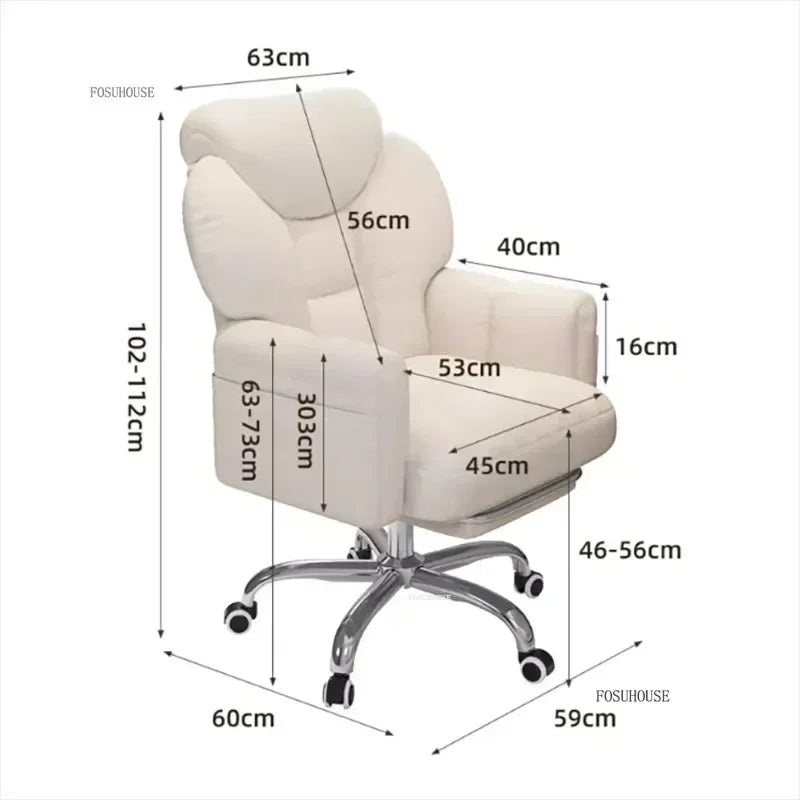 Mobile Swivel Soft Gaming Chairs Comfortable Aesthetic Gamer Leisure Desk Chair Nordic Office Chair Home Office Furniture V l