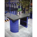 Deck Sofa Quiet Bar Vintage Industrial Style Iron Dining Hot Pot Restaurant Oil Barrel Table and Chair Combination