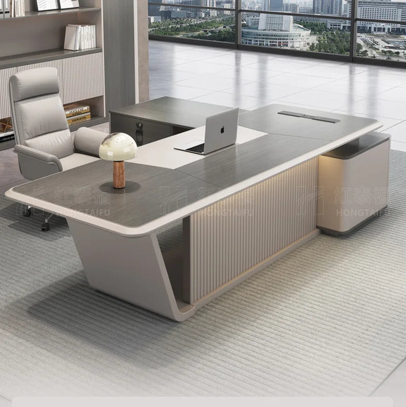 Boss's desk is simple, modern table and chair combination, advanced sense, large class desk, single presiden