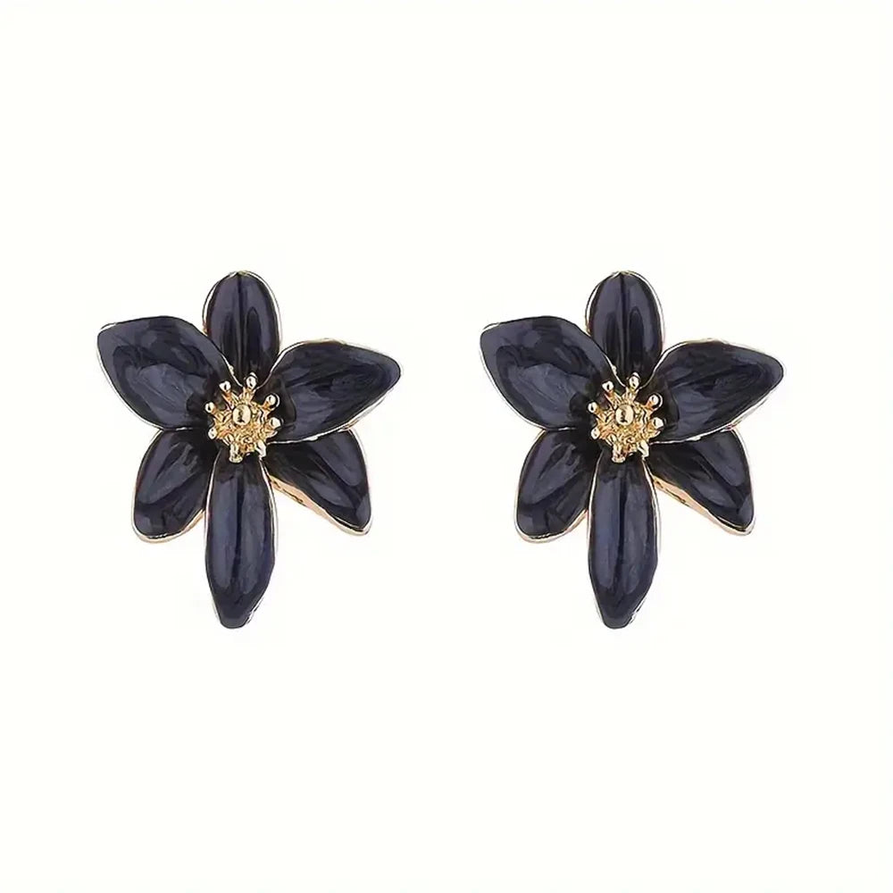 Oil Drop Flower Earrings