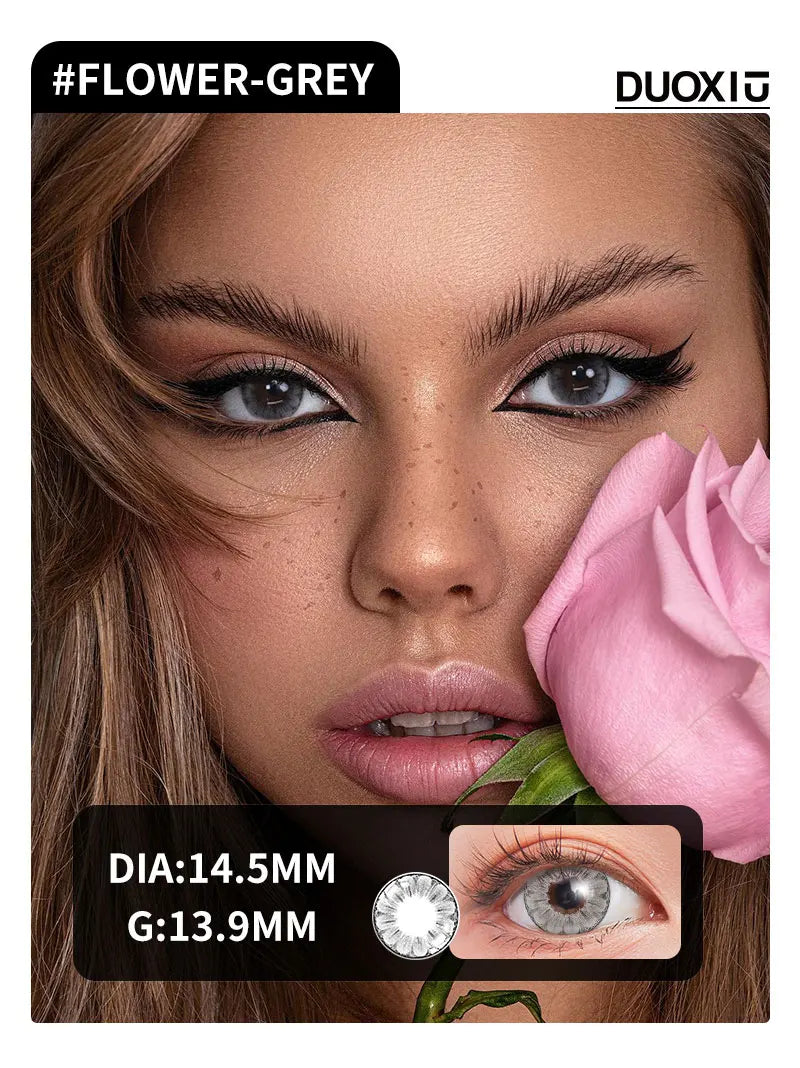 Duoxiu Contact Lenses 2Pcs Blue Green Contact Lenses Color Permanent Makeup Machine Changing Pupil and Eyes Color Fashion Lenses