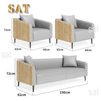 'Mingmeng Furniture Factory Commercial Office Lounge Set Waiting Room Pu Leather Office Reception Sofa Set