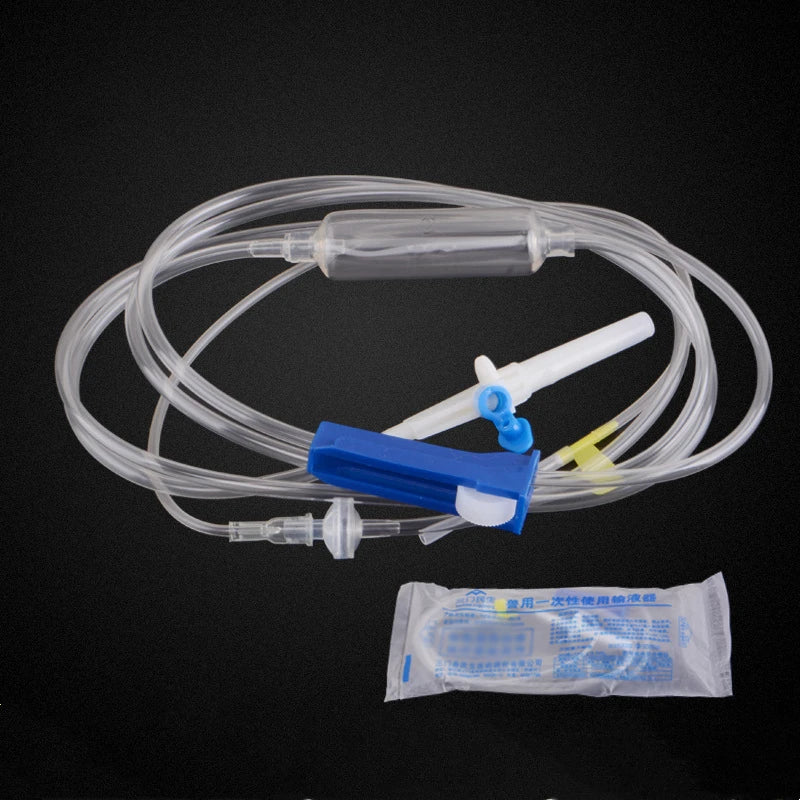 10pcs Disposable Sterile Luer Lock Infusion Set with Needle Disposable IV Giving Infusion Drip Set for Pet Hospital Clinic
