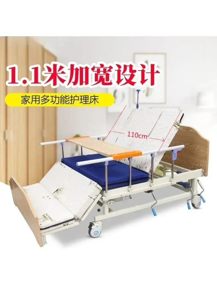 ss newParalyzed Patients Nursing Bed Household Multi-Functional Elderly Therapeutic Bed 1.1 Widened Turn-over Bed with Defecatio