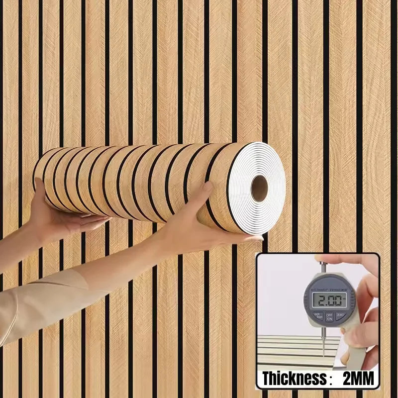 Thick Wood Grain Self-adhesive Wall Stickers for Living Room Wall Cladding Peel and Stick Foam Wallpapers Home Decor Wall Panels