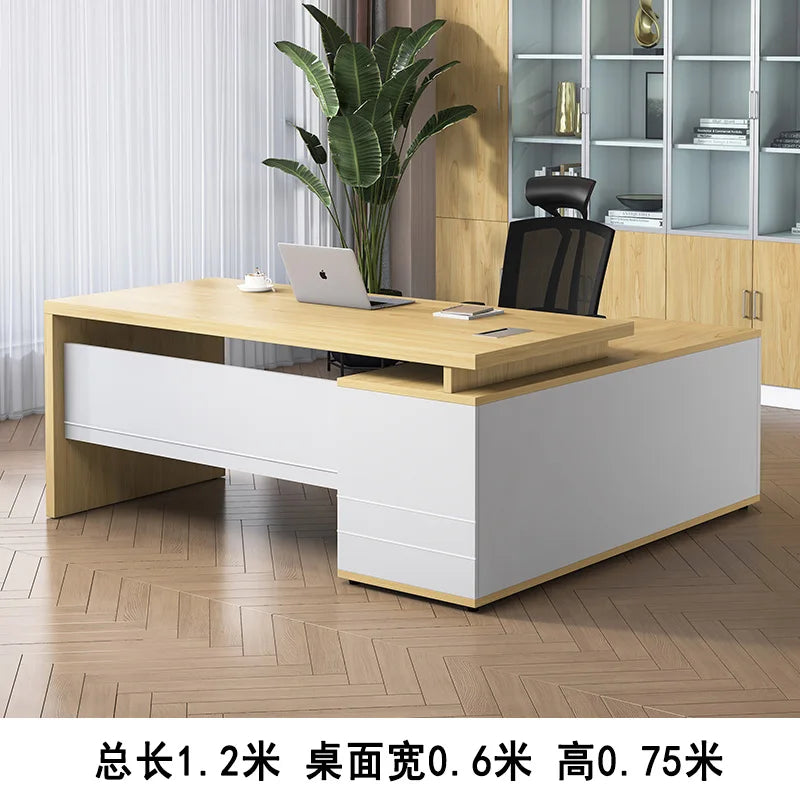 Wooden Boss Table Simple Modern Cabinet Designer Reading Reading Desk Secretary High Quality Art Bureau Meuble Office Furniture