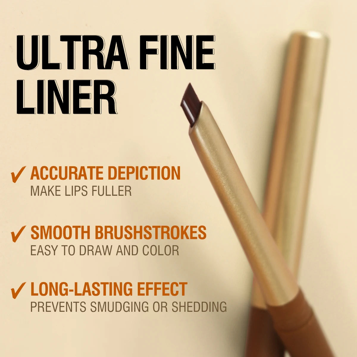 Matte 6-colors Lip Liner Pencil Bevel Design Nib Lip Contour Lipstick Nude Brown Lipstick Pencil Natural Lasting Lipliner Makeup