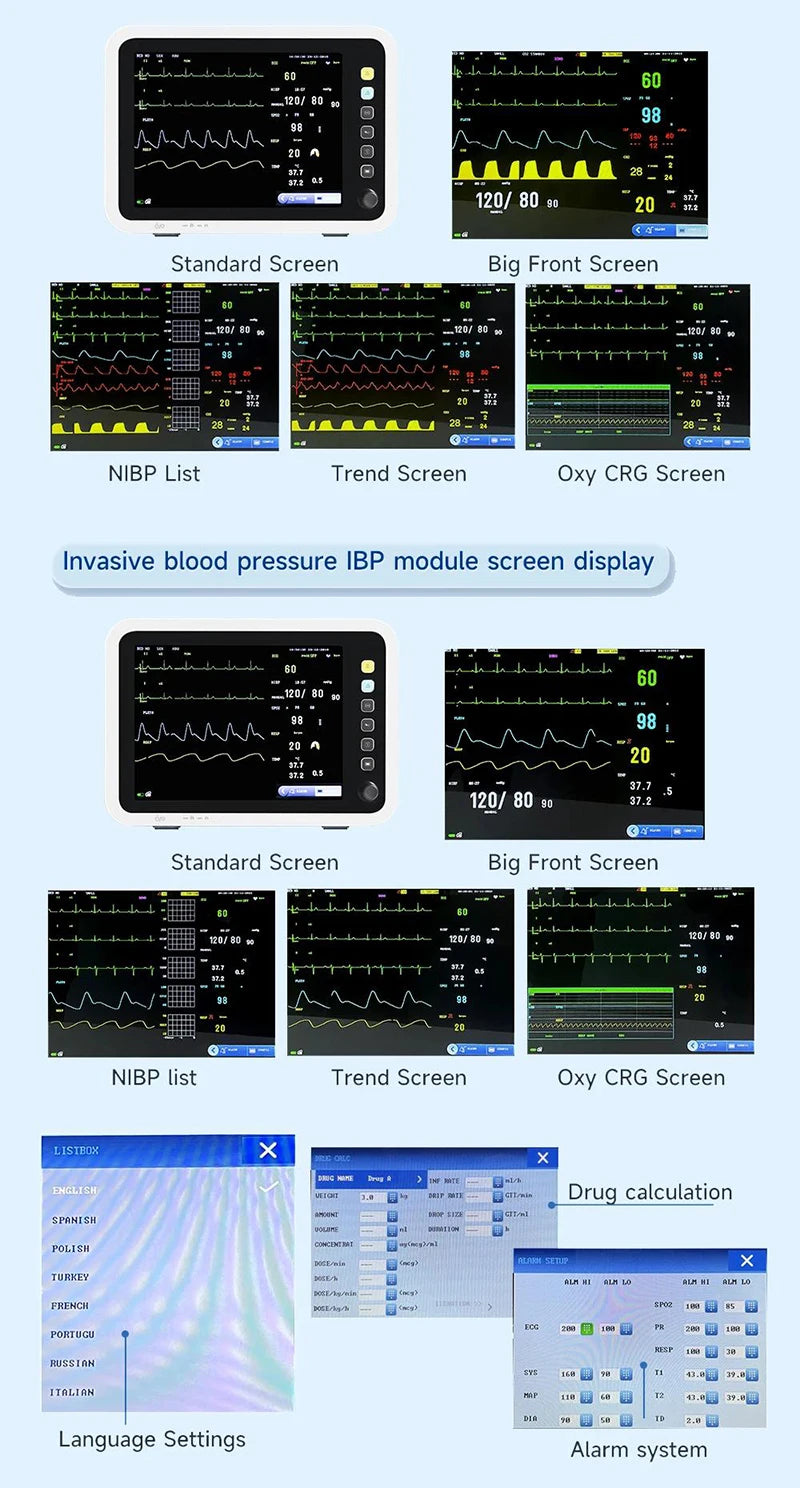 Resoxy 12.1 Digital Vital Signs Monitor