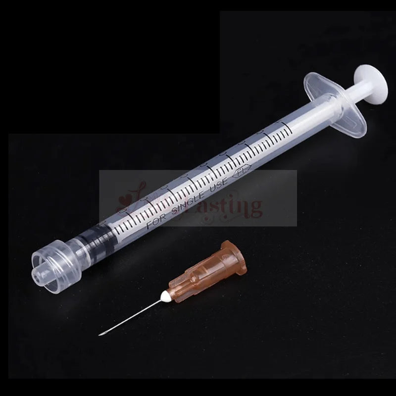 20pcs 1ML 5ML 10ML 20pcs Plastic Luer Lock Syringes Measure Perfume Rinse Disposable Sampler Injector Measuring Injection Syring