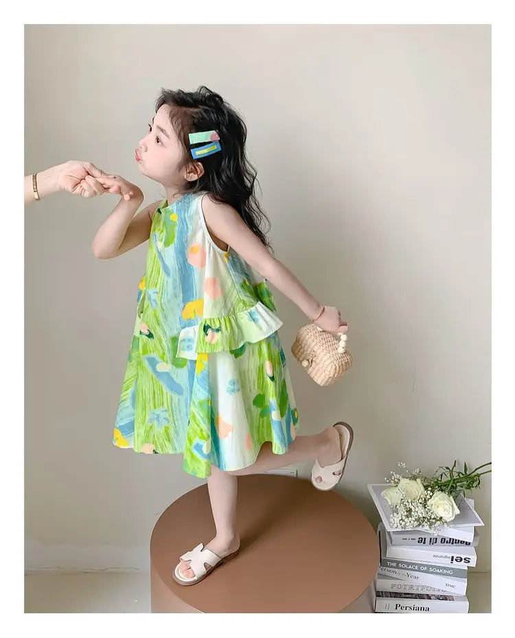 Girl's Summer Dress 2025 New Beach Dress for Summer