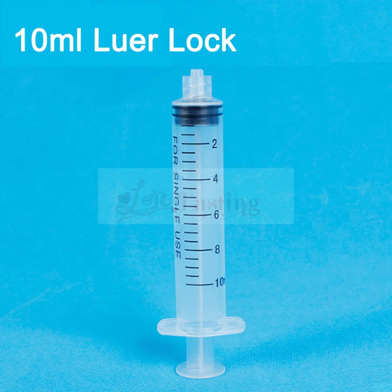 20pcs 1ML 5ML 10ML 20pcs Plastic Luer Lock Syringes Measure Perfume Rinse Disposable Sampler Injector Measuring Injection Syring