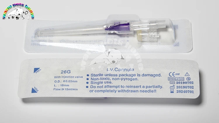 50pcs Sterile IV Cannula With Heparin Cap Disposable Butterfly IV Cannula Intravenous Injection Catheter Veterinary Consumables