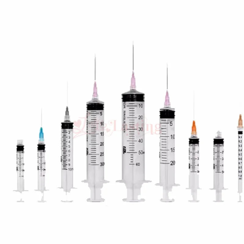 50pcs Pointed Injection Needle Dispensing Needle With Transparent Cap,16G 18G 20G 22G 25G Individually Packaged Syringe Tattoo