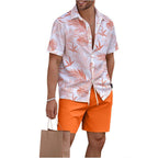 Men's Summer 2-Piece Shirt & Shorts Set