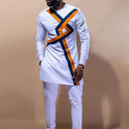 2024Kaftan Elegant African Men's suit Two-piece Agbada dress Wedding jacket and trousers Wedding suit African ethnic style