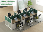 Cubicle Office Furniture Aluminum Profile Partition Modern 6 Person Workstation Desk