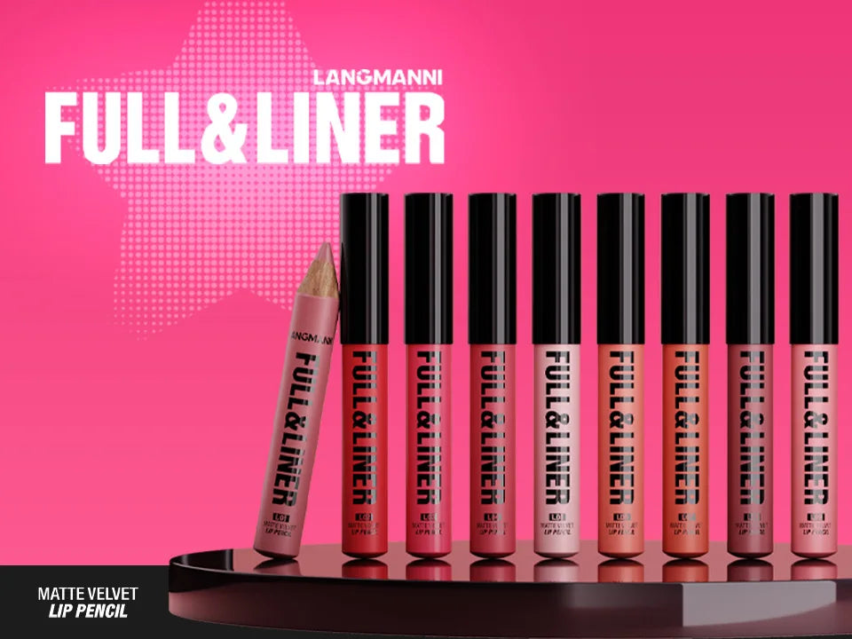 Waterproof Matte Lipliner Pencil Brown Contour Tint Lipstick Pen Long Lasting 12 Color Wooden Lip Liner Pencil Full-lip Makeup