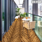 5pcs Wood Grain Floor Stickers Modern Style PVC Wall Sticker Waterproof Self-adhesive for Living room Kitchen Home Floor Decor