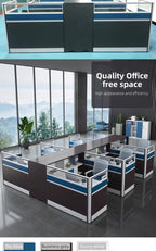 Modern Design Office Furniture Single-seat Employee Workstations Wooden Computer Desks and Office Desks with Storage Cabinets