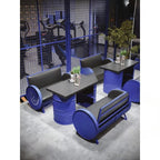 Deck Sofa Quiet Bar Vintage Industrial Style Iron Dining Hot Pot Restaurant Oil Barrel Table and Chair Combination