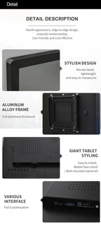 49 55 Inch Fast Food Store Advertising Devise Hanging Lcd Display Wall Mounted Digital Menu Board for Restaurant Shopping Mall