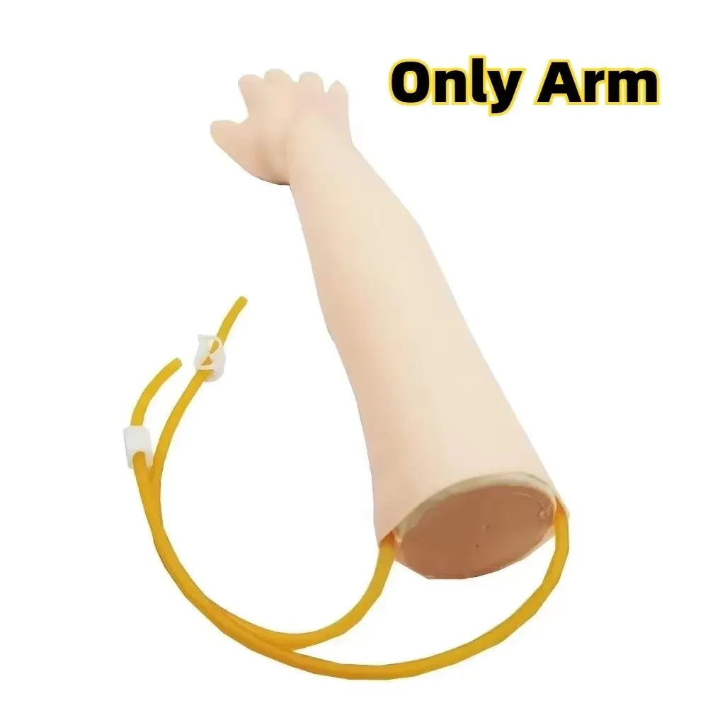 Injection IV Practice Arm Set Phlebotomy Practice Set  with Infusion Stand Nurse Practice PVC Latex Arm for Medical Students