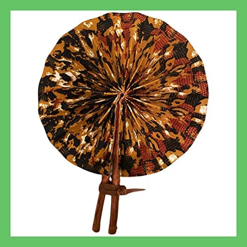 Handmade African Print Folding Fan