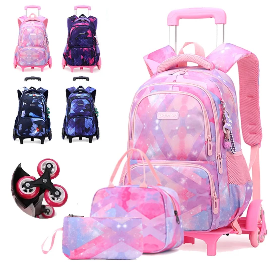 3-Piece School Set – Rolling Backpack